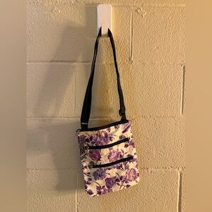 NWT massini purple floral purse